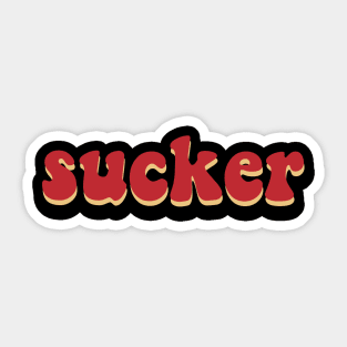 sucker: red and yellow Sticker